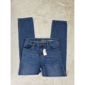 The Children's Place Boys Sz 12 Straight Leg Jeans Light Wash Adjustable Waist D